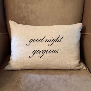Good Morning Gorgeous/Good Night Gorgeous Reversible Pillow
